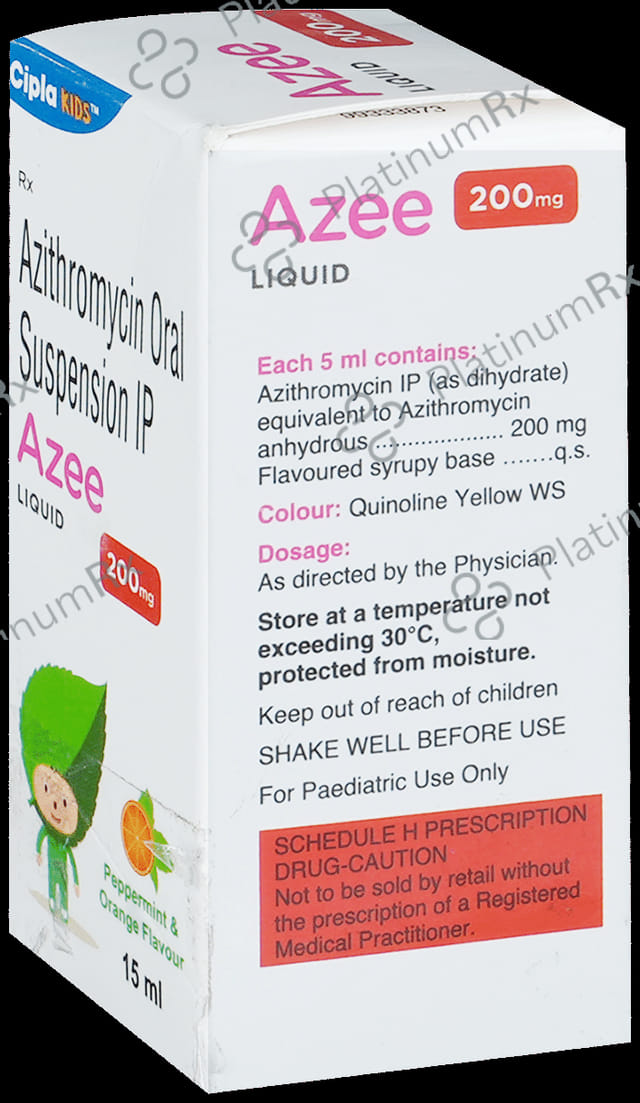 Azee 200mg Liquid Peppermint & Orange Oral Suspension 15ml