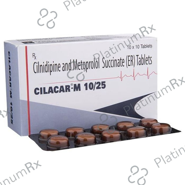 Cilacar M 10/25mg Tablet ER 10s