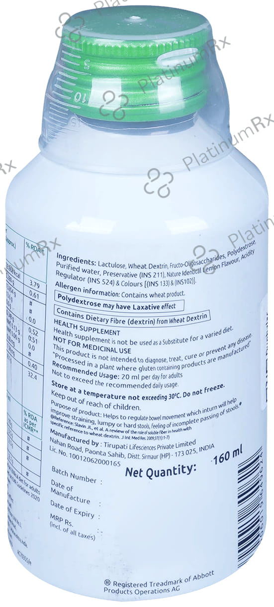 Duphalac Bulk Gluten Free Lemon Flavour 1000mg Oral Solution 160ml