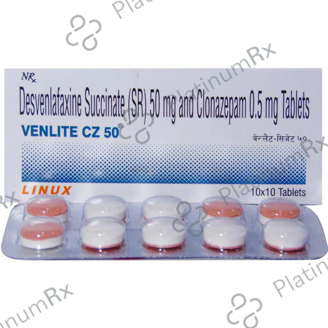 Venlite CZ 50mg/0.5mg Tablet 10s