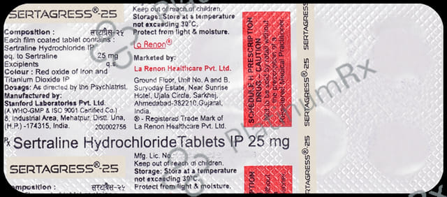 Sertagress 25mg Tablet
