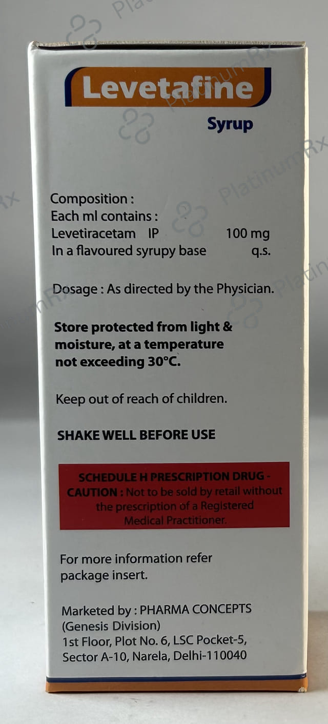 Levetafine 100mg Syrup 100ml