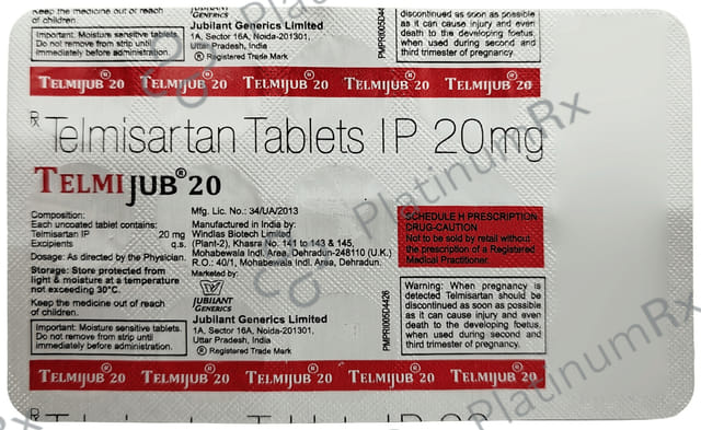 Telmijub 20mg Tablet 15s