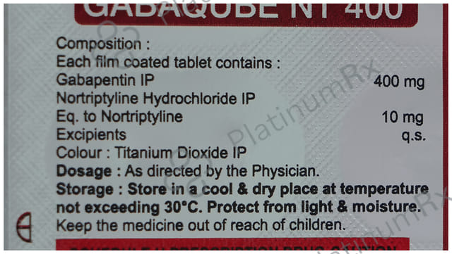 Gabaqube NT 400/10mg Tablet 10s