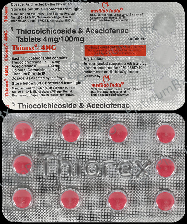 Thiorex 100/4mg Tablet 10s