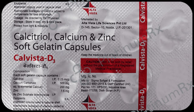 Calvista D3 Soft Gelatin Capsule