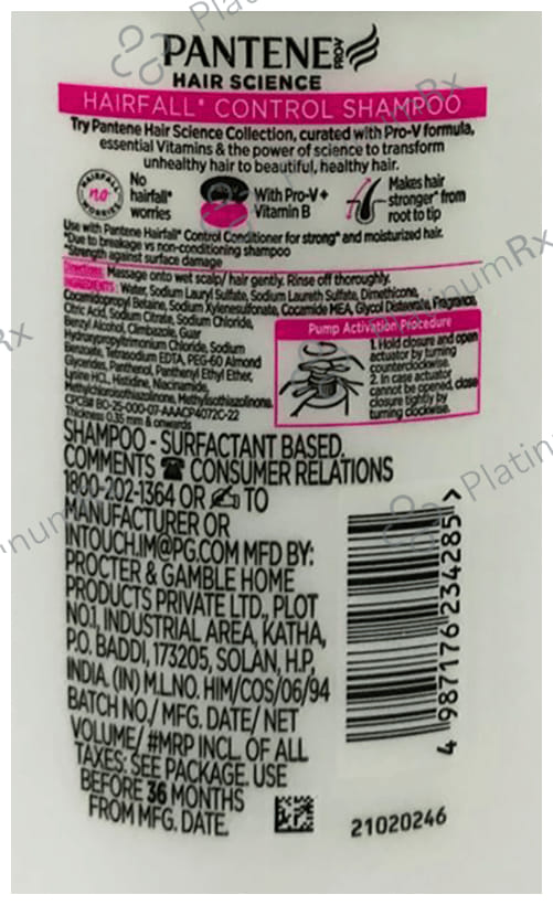 Pantene Pro-V Advanced Hairfall Solution Hairfall Control Shampoo 650 ml