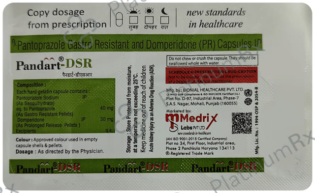 Pandart D 30mg/40mg Capsule SR