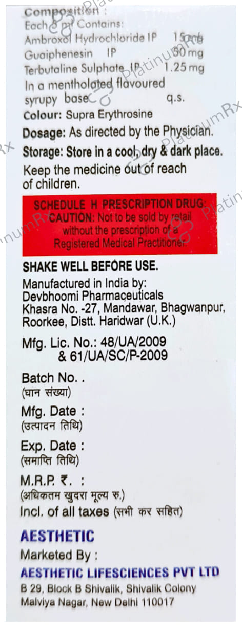 Aeselex T Syrup 100ml