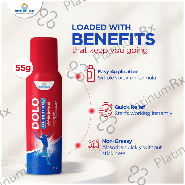 Dolo Pain Relief Spray 55gm