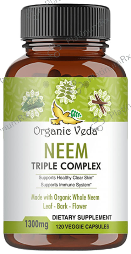 Organic Veda Neem Triple Complex Veggie Capsule