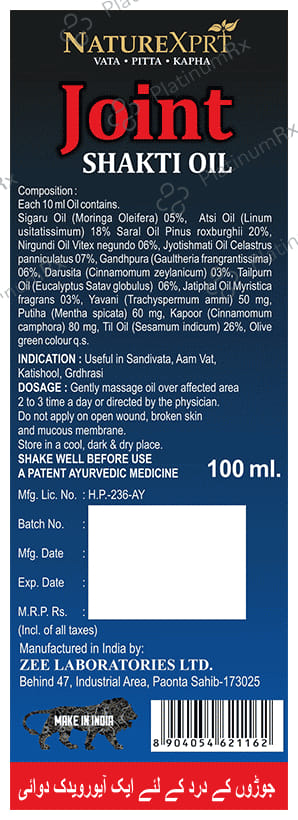 Zee Laboratories Joint Shakti Oil
