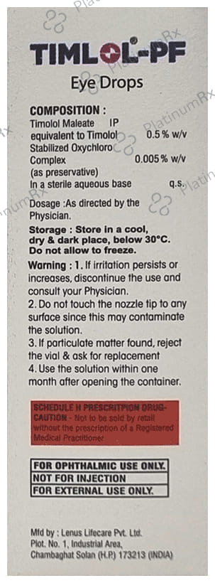 Timlol PF 0.5% Eye Drop 5ml