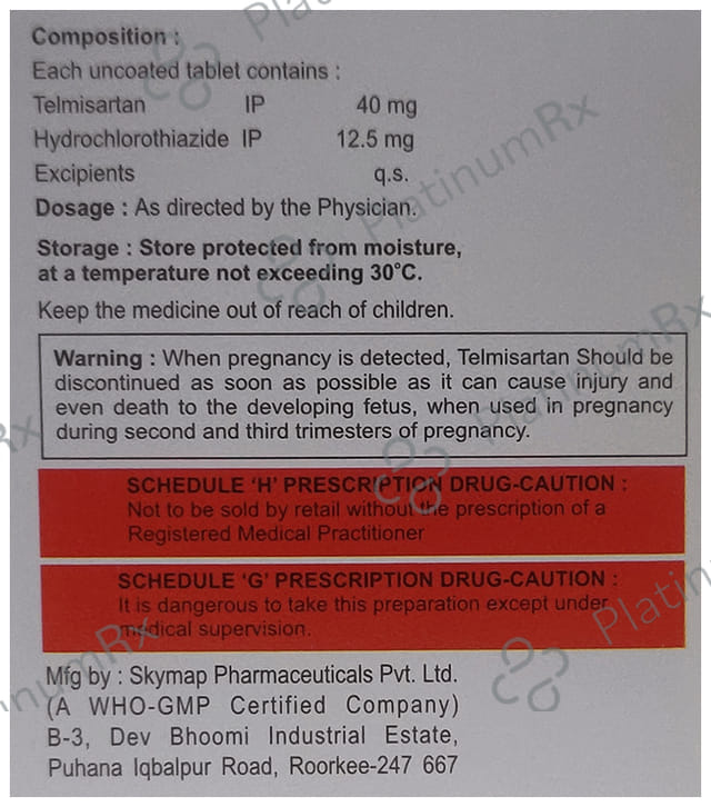 Telfic H 12.5/40mg Tablet 10s