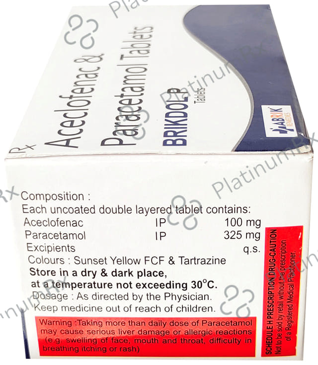 Brikdol P 100/325mg Tablet 10s