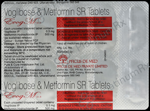 Evog M 500/0.3mg Tablet 10s