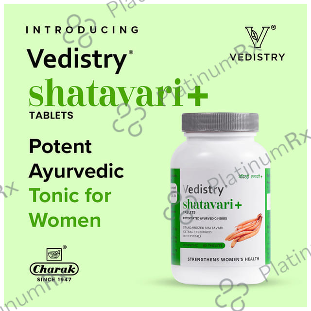 Vedistry Shatavari+ Tablet For Women Health & Wellness