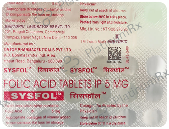 Sysfol 5mg Tablet 30s