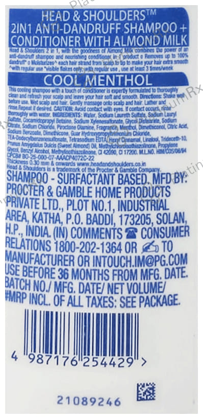 Head & Shoulders 2 in 1 Anti-Dandruff Shampoo+Conditioner Cool Menthol