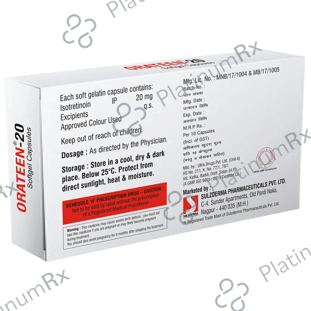 Orateen 20 Softgel Capsule