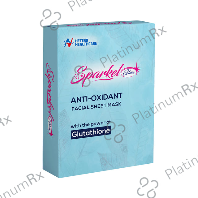 Hetero Healthcare Sparkel Glow Anti-Oxidant Facial Sheet Mask 5 Face Mask