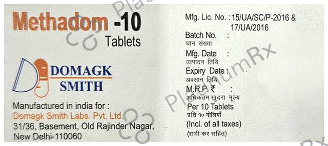 Methadom 10mg Tablet 10s