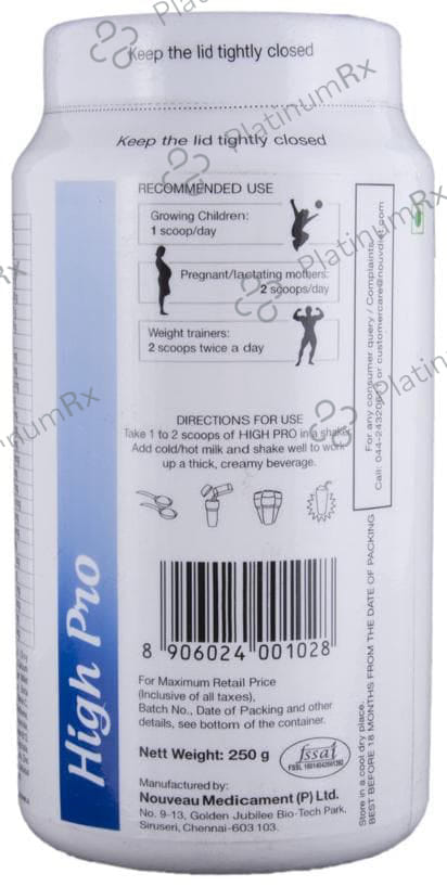 High Pro Women French Vanilla Flavour Powder 250gm