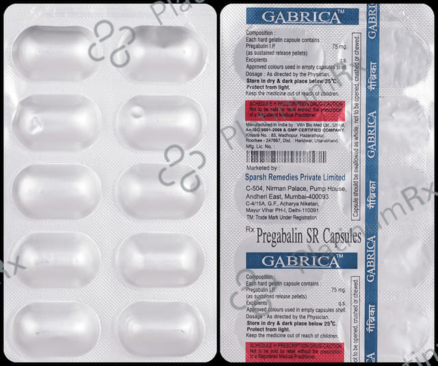 Gabrica 75mg Capsule SR 10s