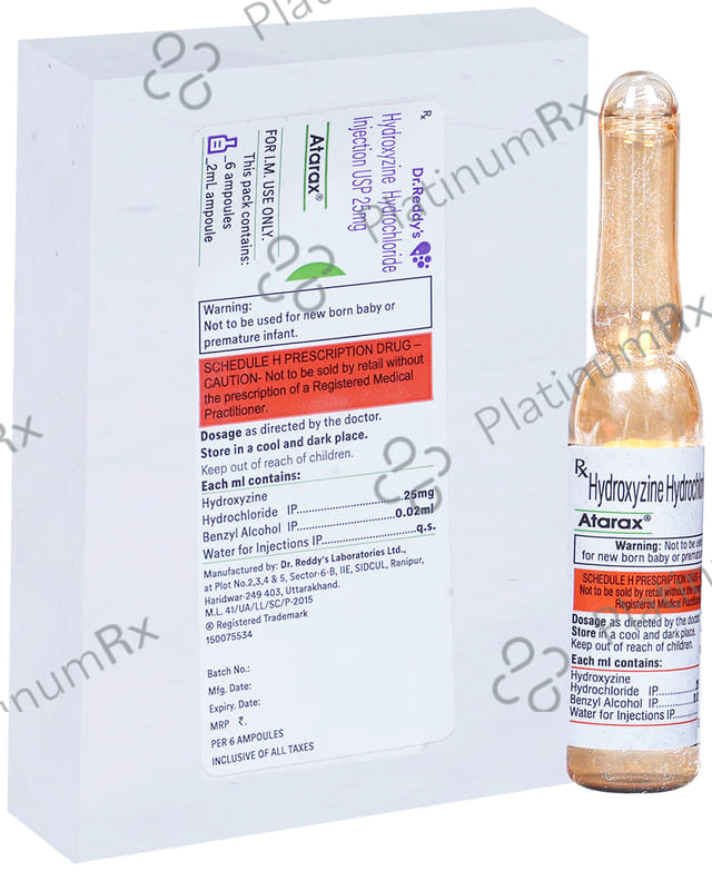 Atarax 25mg Injection 6X2ml