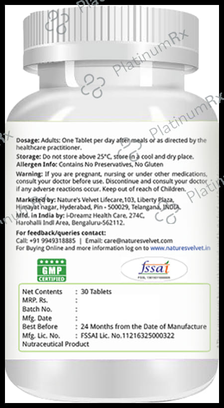 Nature's Velvet Multivitamin, Minerals and Antioxidants Tablet 30 tablets