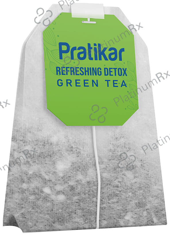 Pratikar Refreshing Detox Green Tea Bag with Ashwagandha, Tulsi & Haldi