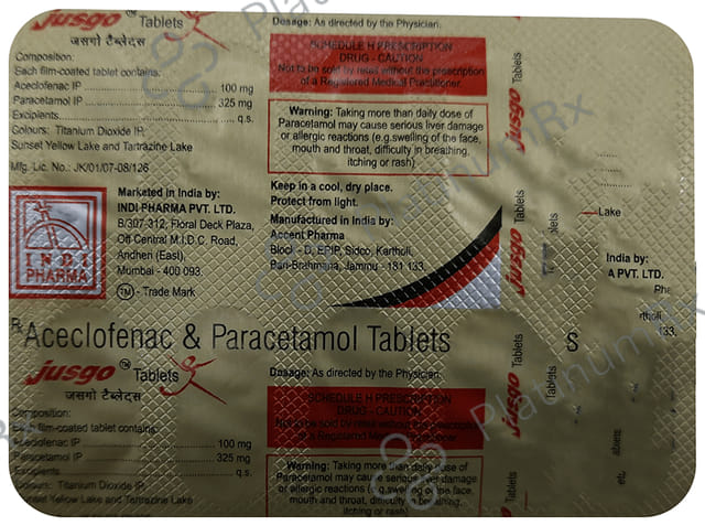 Jusgo 100mg/325mg Tablet