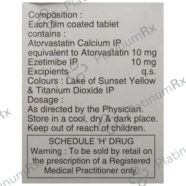 Atorec EZ 10/10mg Tablet 10s
