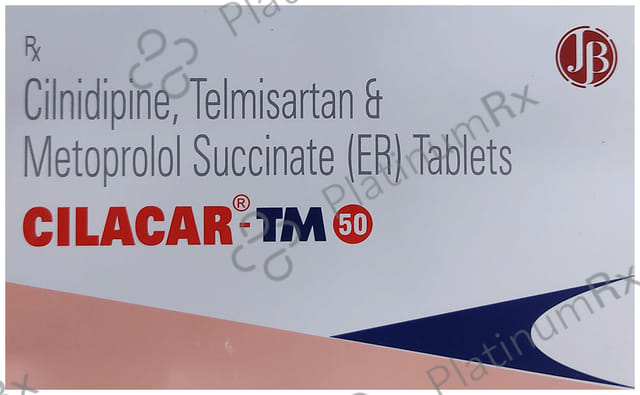 Cilacar TM 50/10/40mg Tablet ER 15s