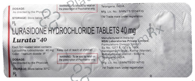 Lurata 40mg Tablet 10s