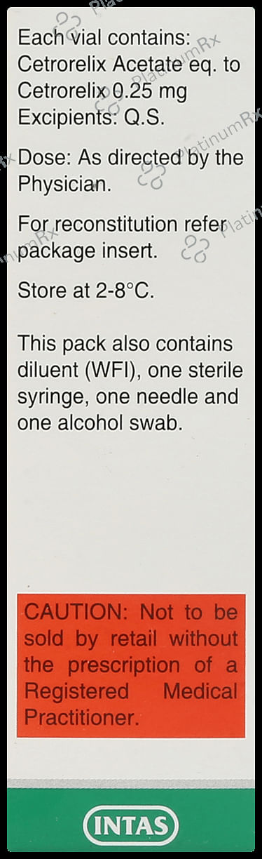 Cetrolix 0.25mg Injection 1s