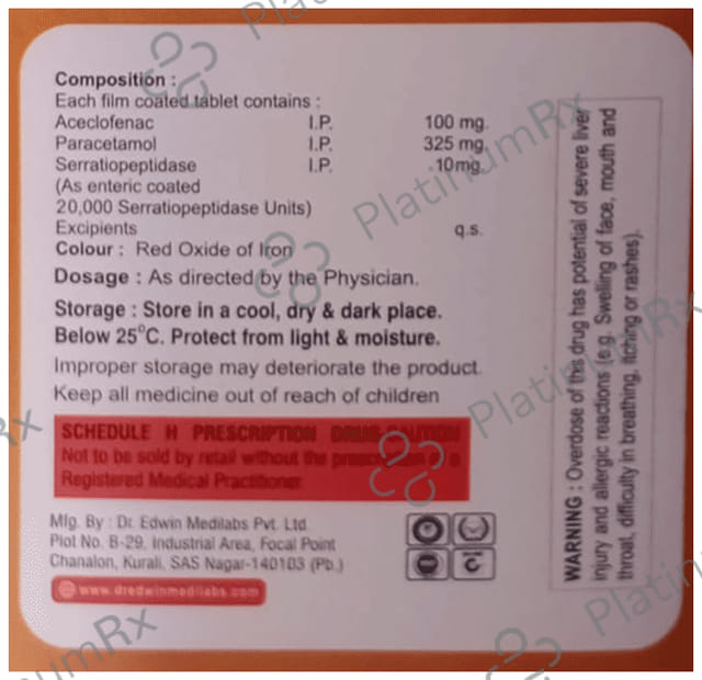 Oxypara SP 325/100/15mg Tablet 10s