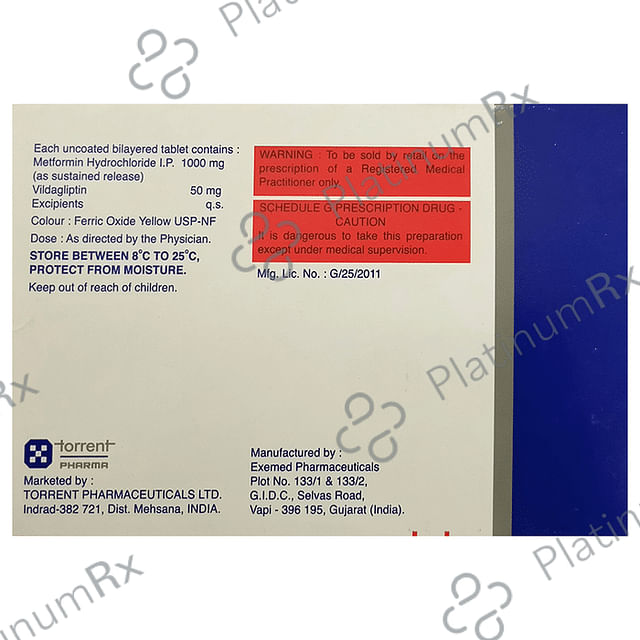 Torglip M SR 1000mg Tablet 10s