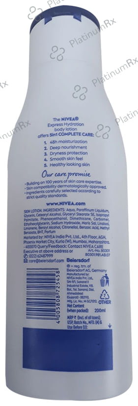 Nivea Express Hydration 5 in 1 Complete Care Body Lotion All Skin Types