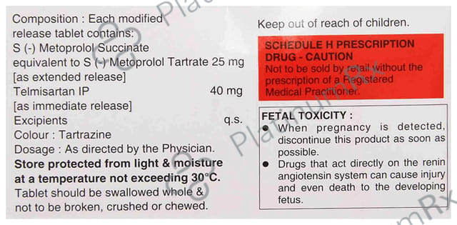 Metpure Tel 40mg Tablet MR 10s