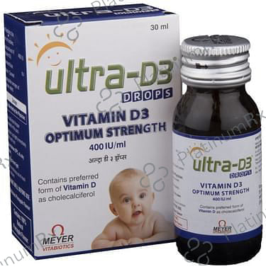 Ultra-D3 400IU Vitamin D3 (Cholecalciferol) - For Strength - Oral Drops