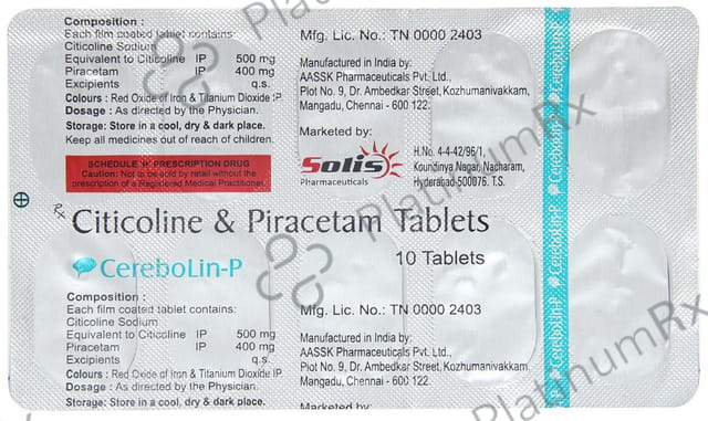 Cerebolin P 500/400mg Tablet 10s