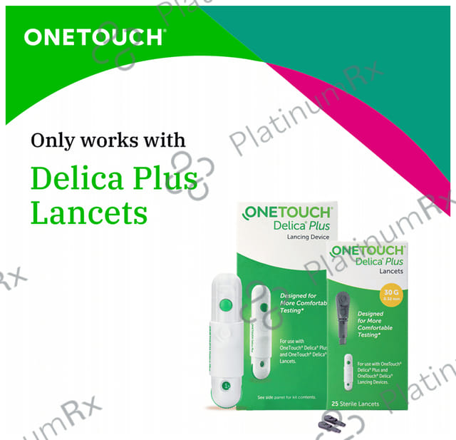 OneTouch Delica Plus Lancing Device with Delica Plus 25 Lancet 25s