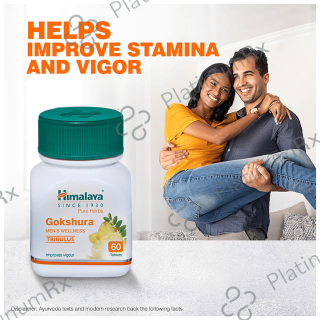 Himalaya Pure Herbs Gokshura 250mg Men's Wellness Tribulus Improves Vigour Tablet 60s