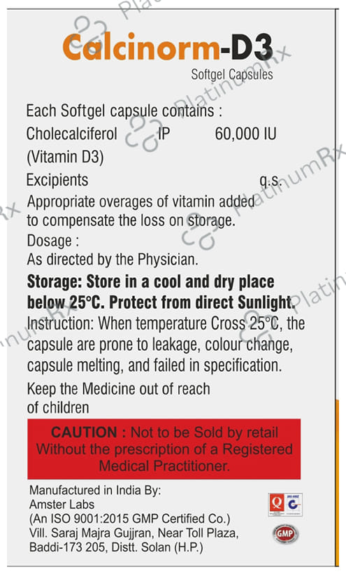 Calcinorm D3 Softgel Capsule 4s