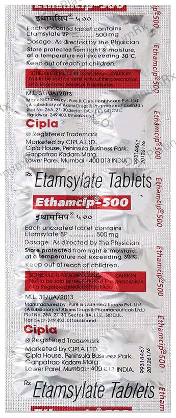 Ethamcip 500mg Tab 10s