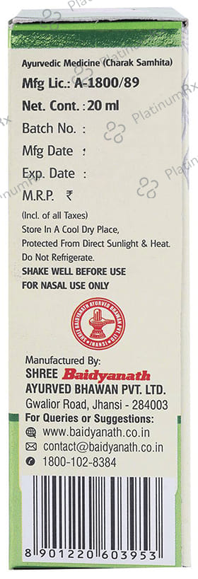 Baidyanath (Jhansi) Anu Taila Ayurvedic Nasal Drop