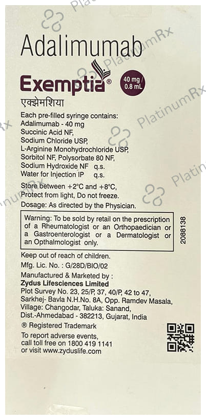 Exemptia 40mg Injection 1s