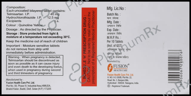 Teldawn H 12.5/40mg Tablet 10s