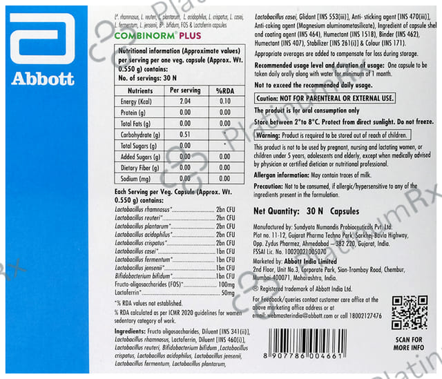 Combinorm Plus 100mg Capsule 15s